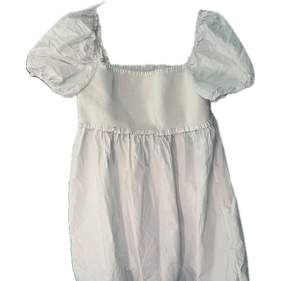 ARITZIA SUNDAY BEST HADLEY POPLIN PUFF SLEEVE BABY DOLL MINI DRESS - Picture 7 of 10